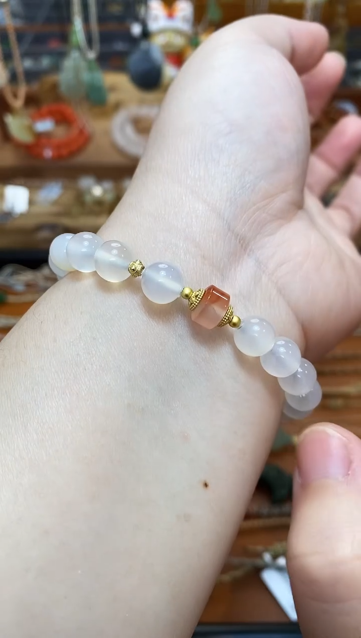 【闪购商品】玛瑙/玉髓手链未镶嵌玉髓手串