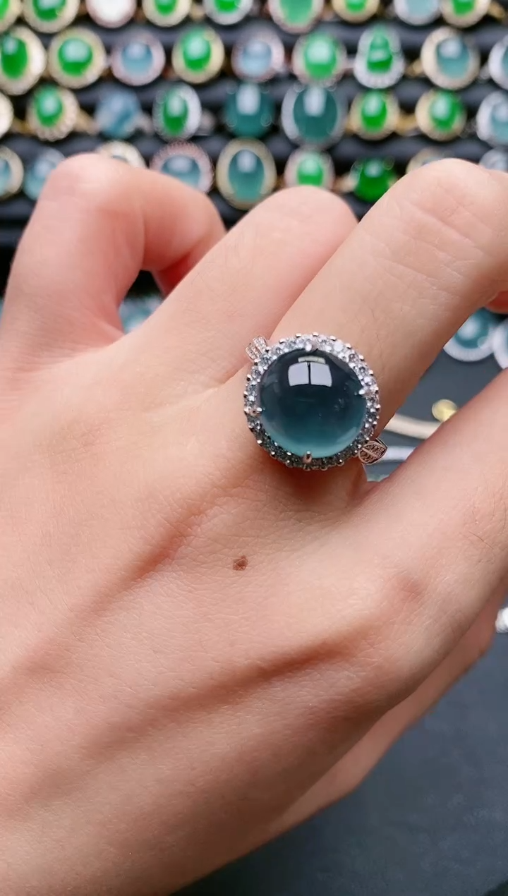 【闪购商品】翡翠戒指银S925镶嵌1111