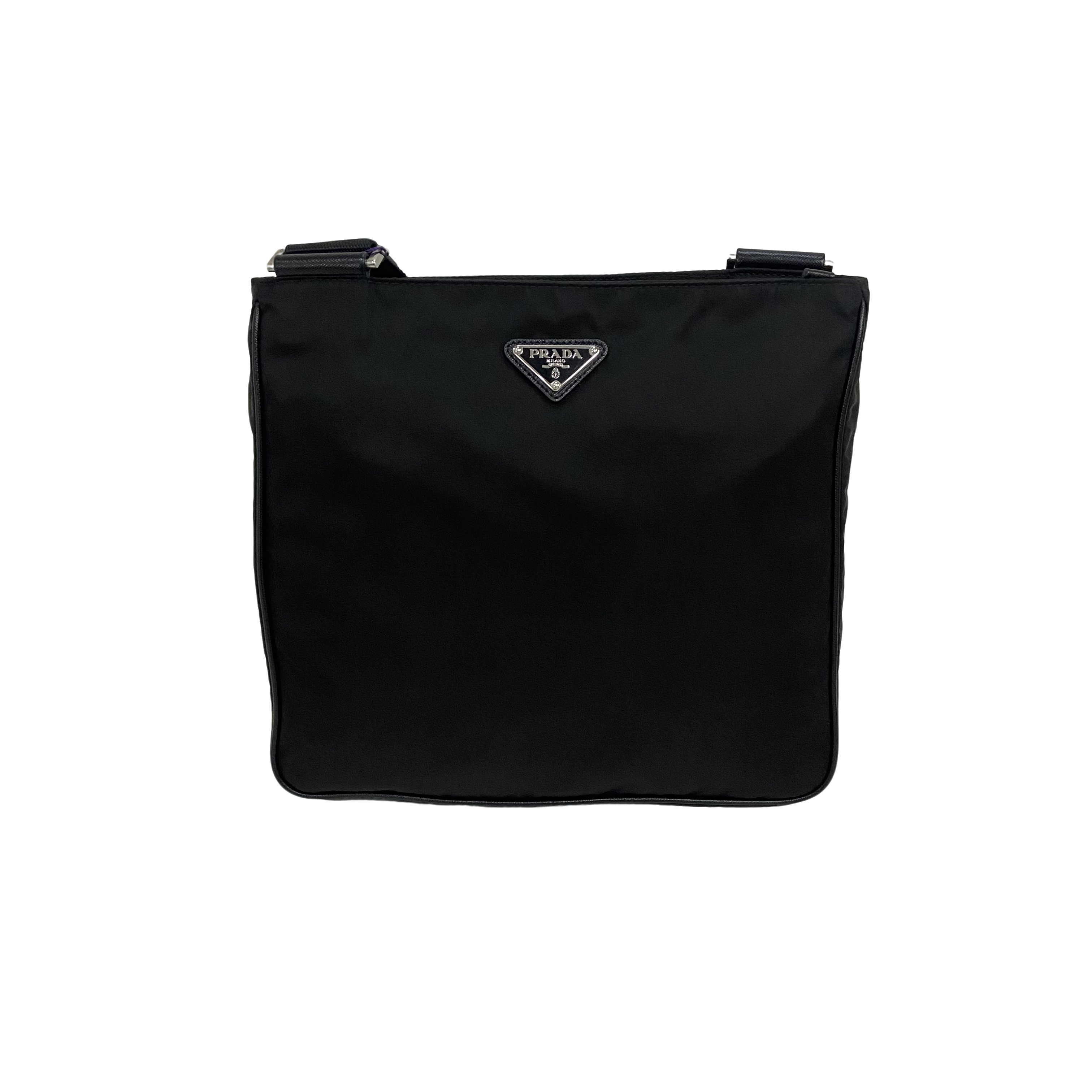 95新 Prada/普拉达 男士休闲时尚百搭尼龙黑色斜挎包/28