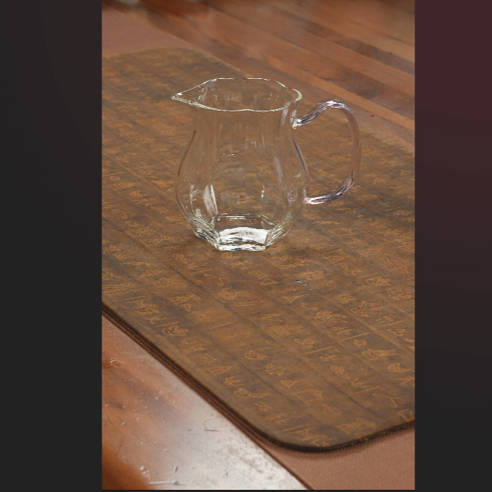 福瓜棱公道杯高硼玻璃杯