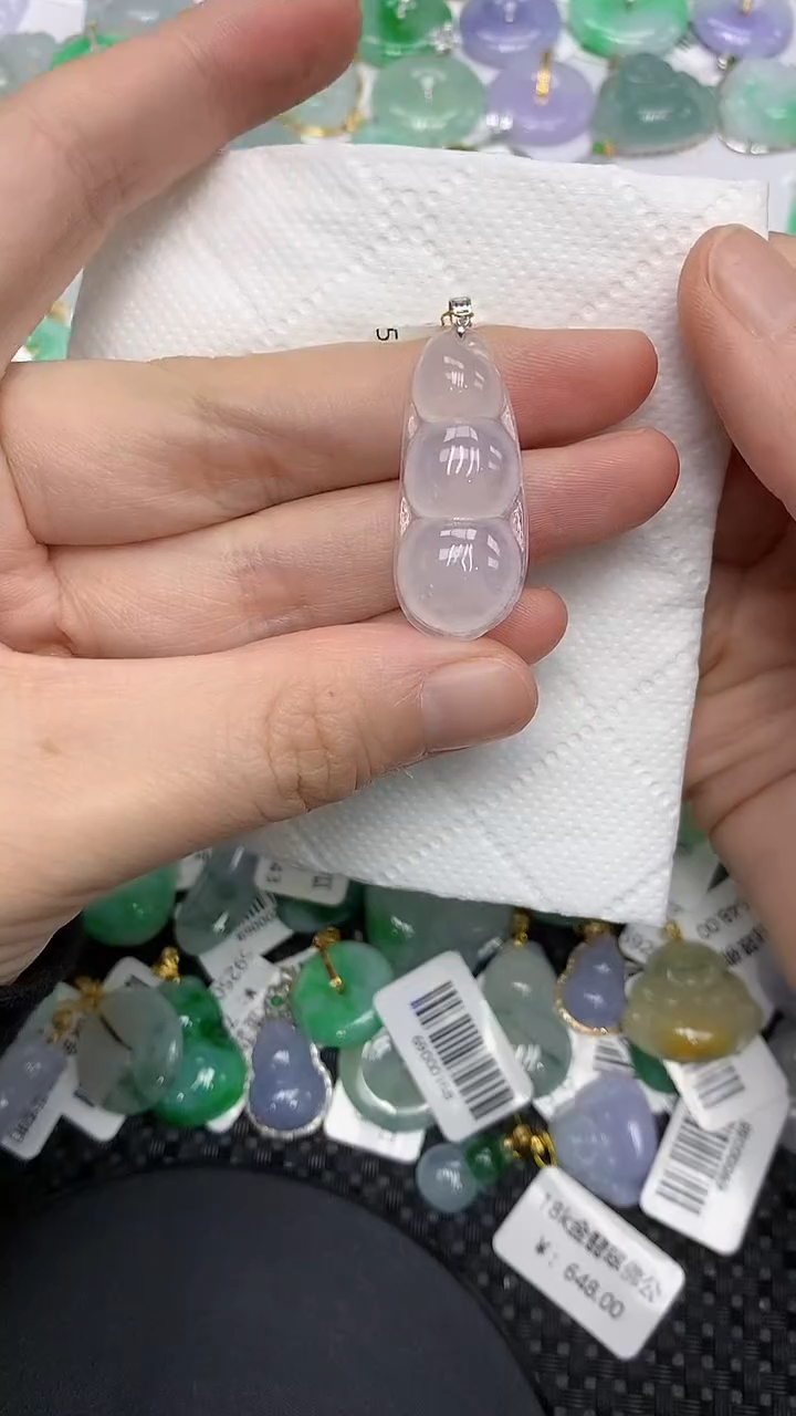 颈饰18K金镶嵌翡翠11111111