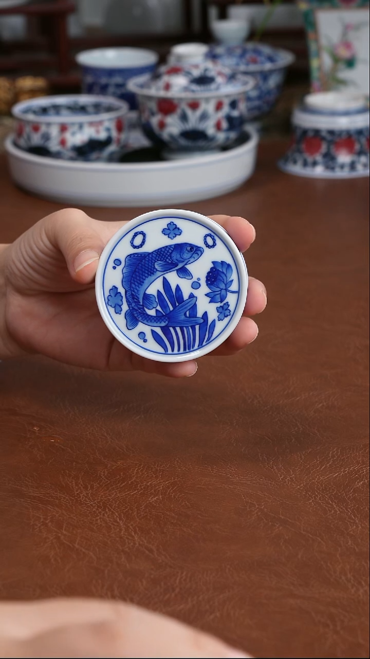 景德镇高端茶器墨奈手绘陶瓷茶具