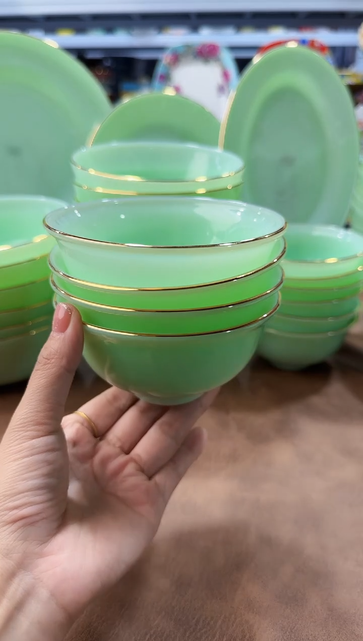 玉瓷4.5英寸饭碗4个景德镇餐具