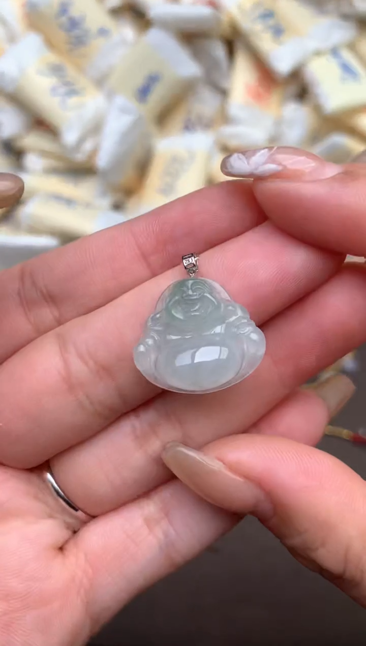 【闪购商品】翡翠挂件18K金镶嵌—