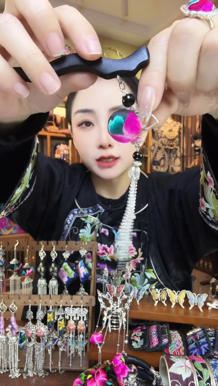 刺绣非遗刺绣民族风发簪