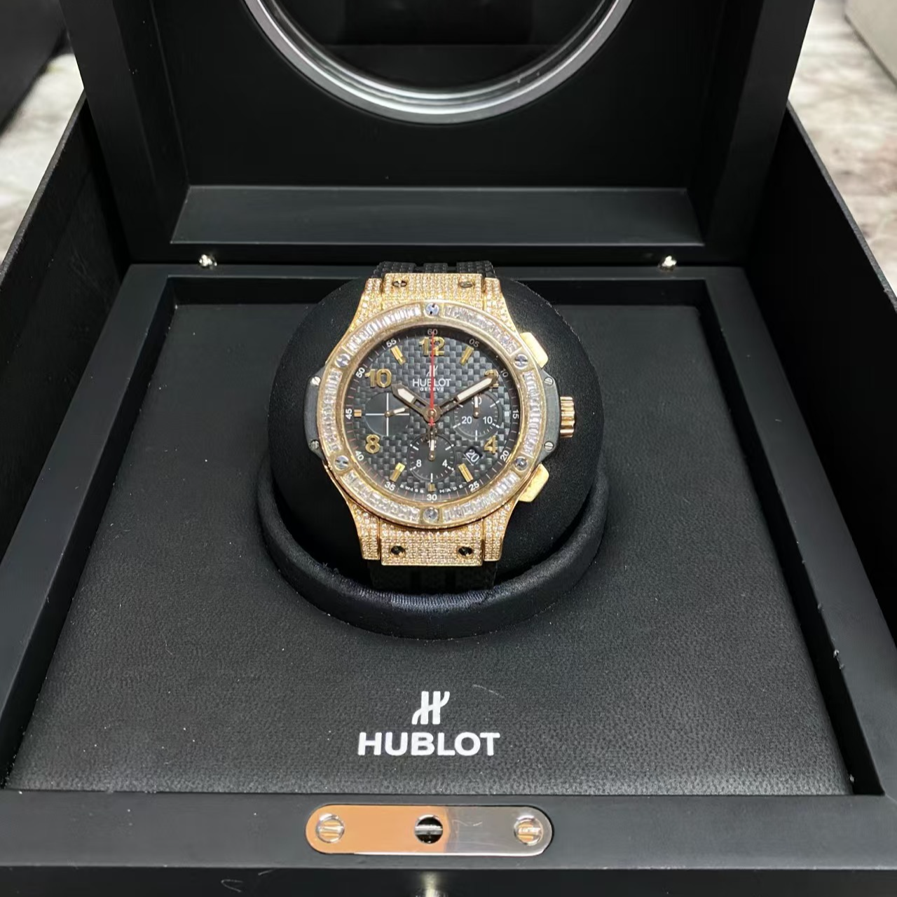 99新  宇舶301.PB.131.R大爆炸/哈馆/44mm/玫金后钻/黑盘胶带