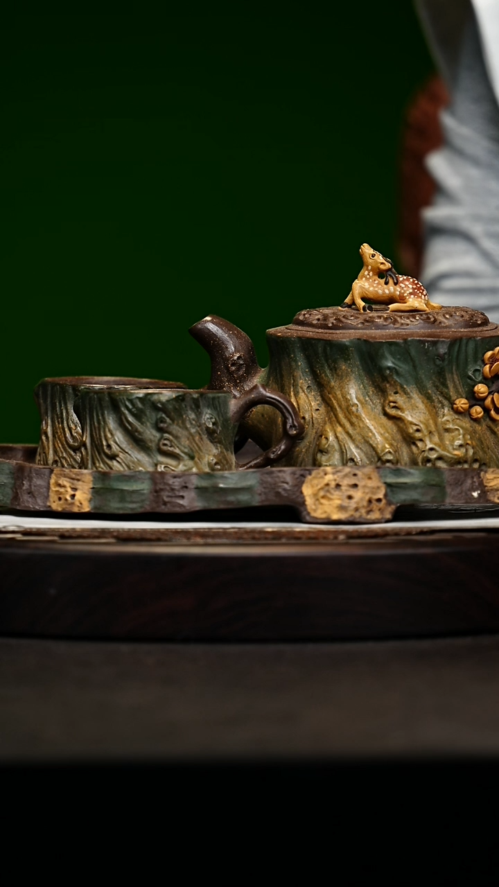 宜兴原矿高端紫砂 深井老紫泥360cc