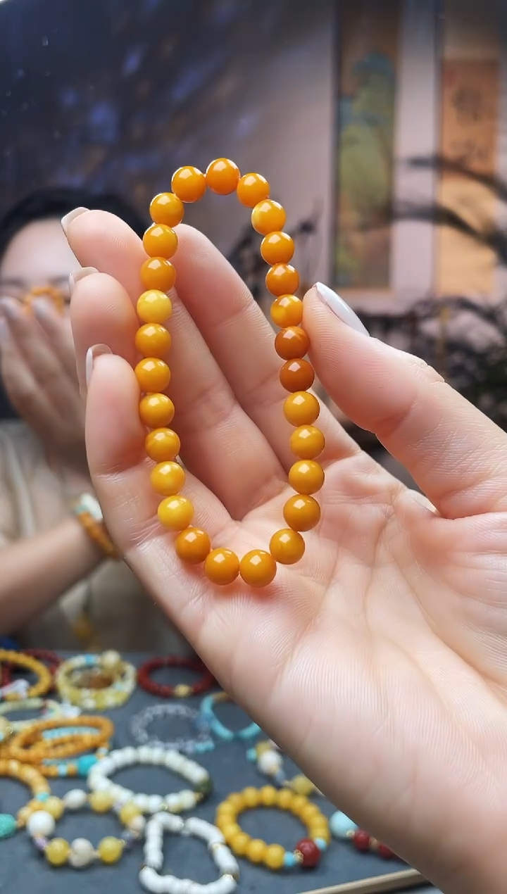 【闪购商品】蜜蜡手链未镶嵌手链6m