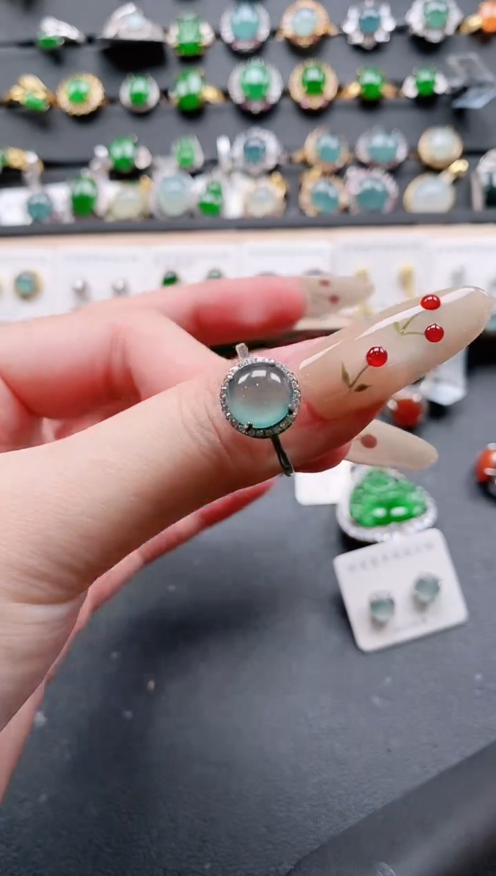 【闪购商品】翡翠戒指银S925镶嵌11111111