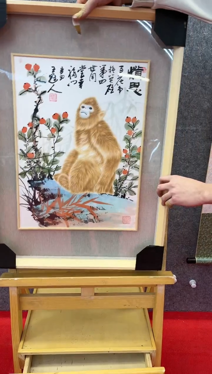 【闪购商品】绘画王冠人-1.5平尺-工笔-带框