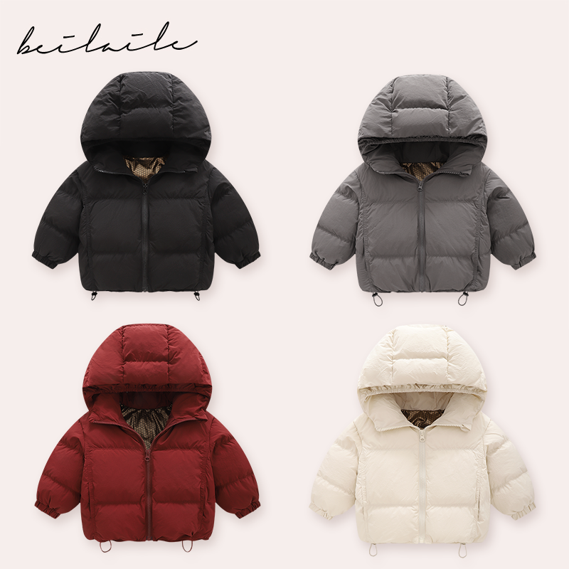 【连帽三防石墨烯羽绒服 小洛妈咪】婴儿童羽绒服秋冬外套 I2 AM