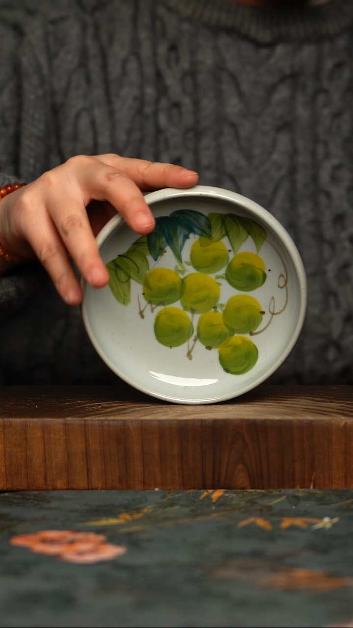 瓷片釉下彩手工手绘同款