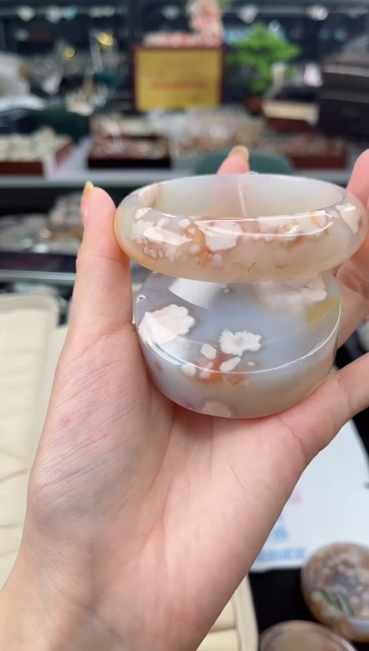 【闪购商品】石英质玉手镯未镶嵌62圈赠品镯心）3426459