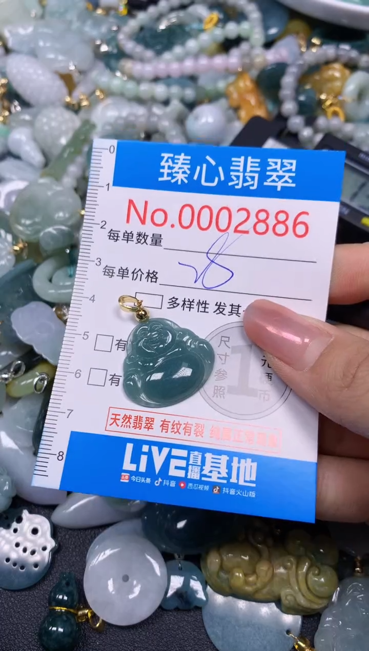 【闪购商品】翡翠颈饰未镶嵌含绳0002886