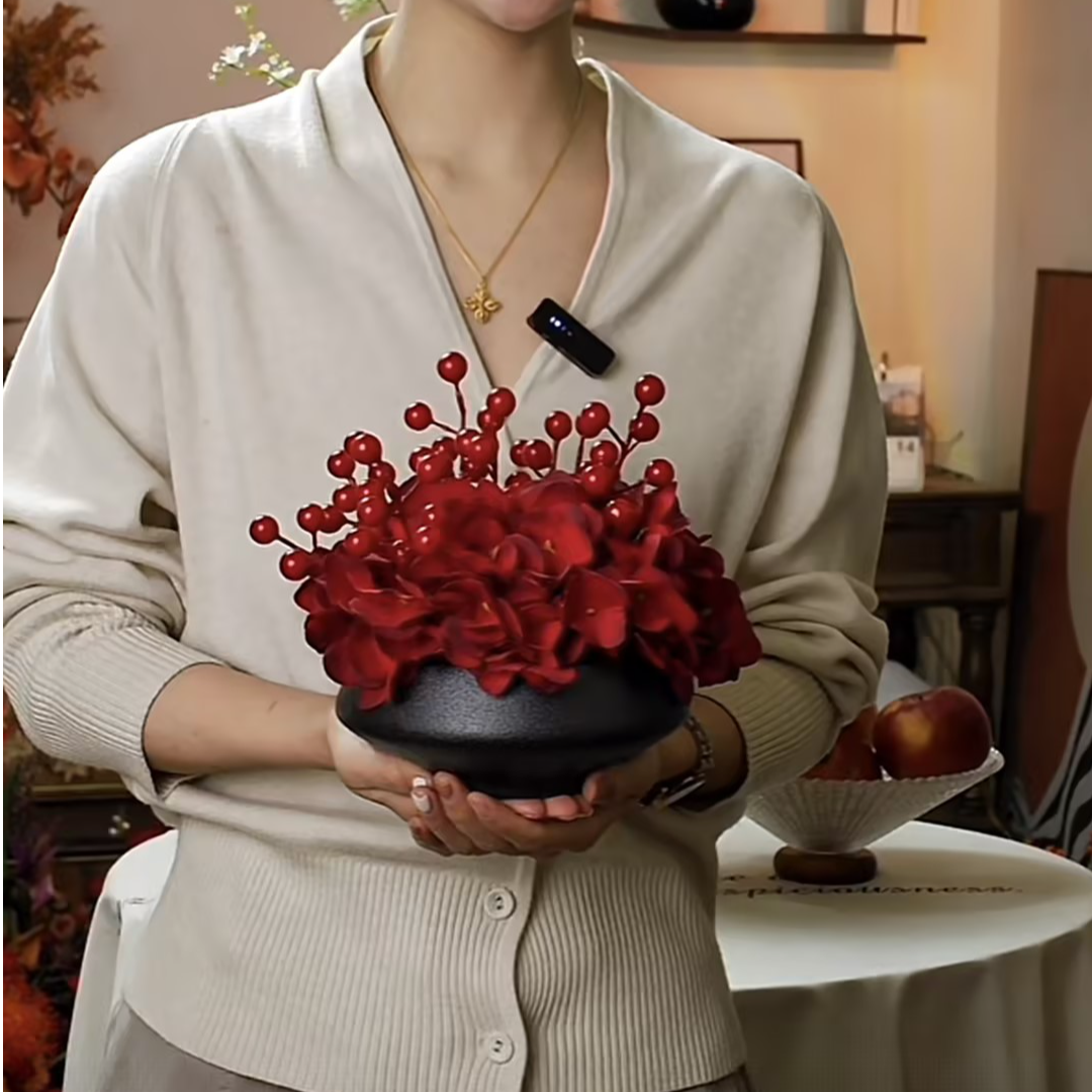 燃烛·仿真花假花餐桌花轻奢高档设计感摆件家居装饰摆设