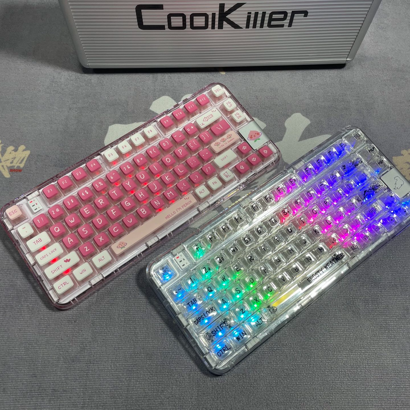 99新  CoolKiller北极熊CK75/CK98 三模透明客制机械键盘