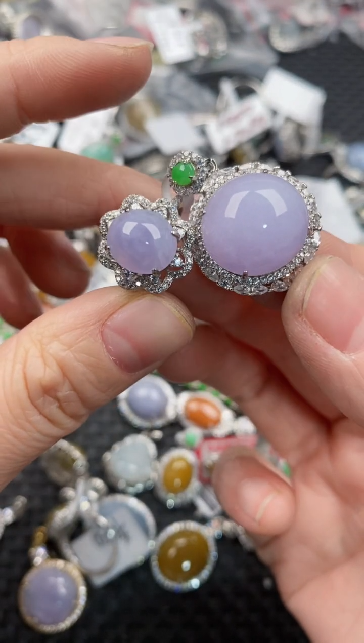 银S925镶嵌戒指翡翠11               9