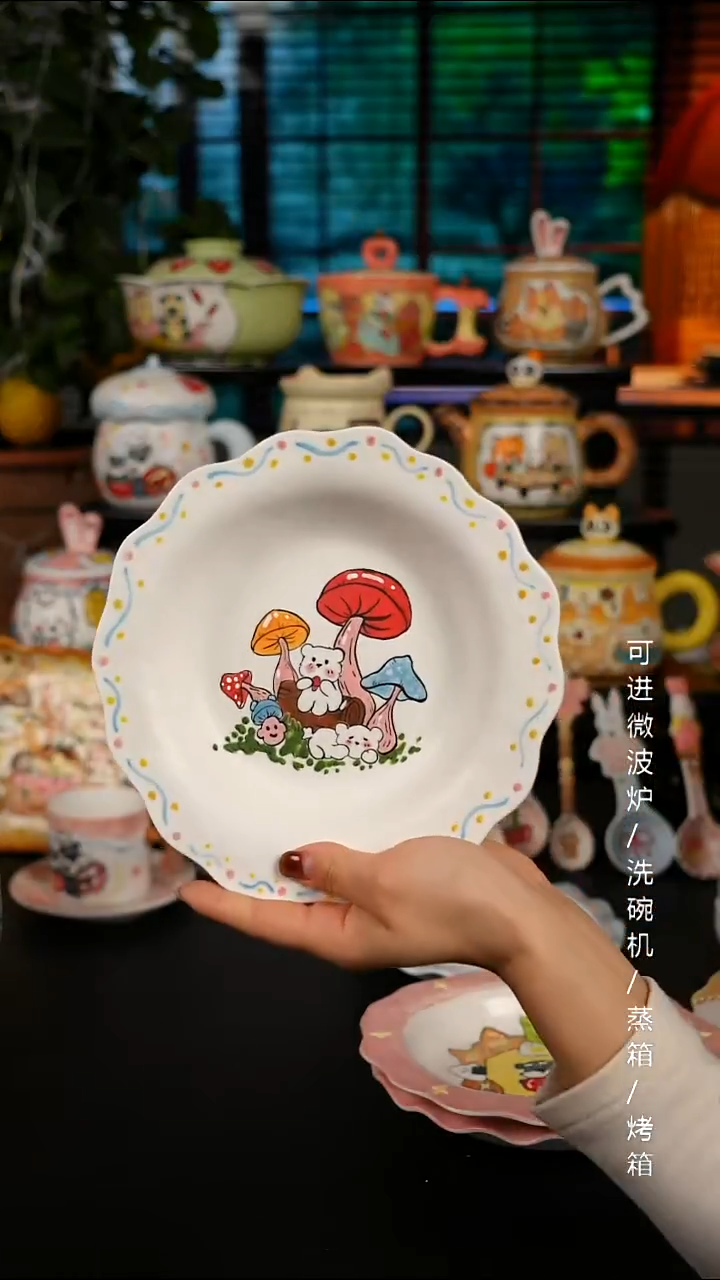 陶瓷便携款景德镇高温釉下彩纯手绘创意瓷