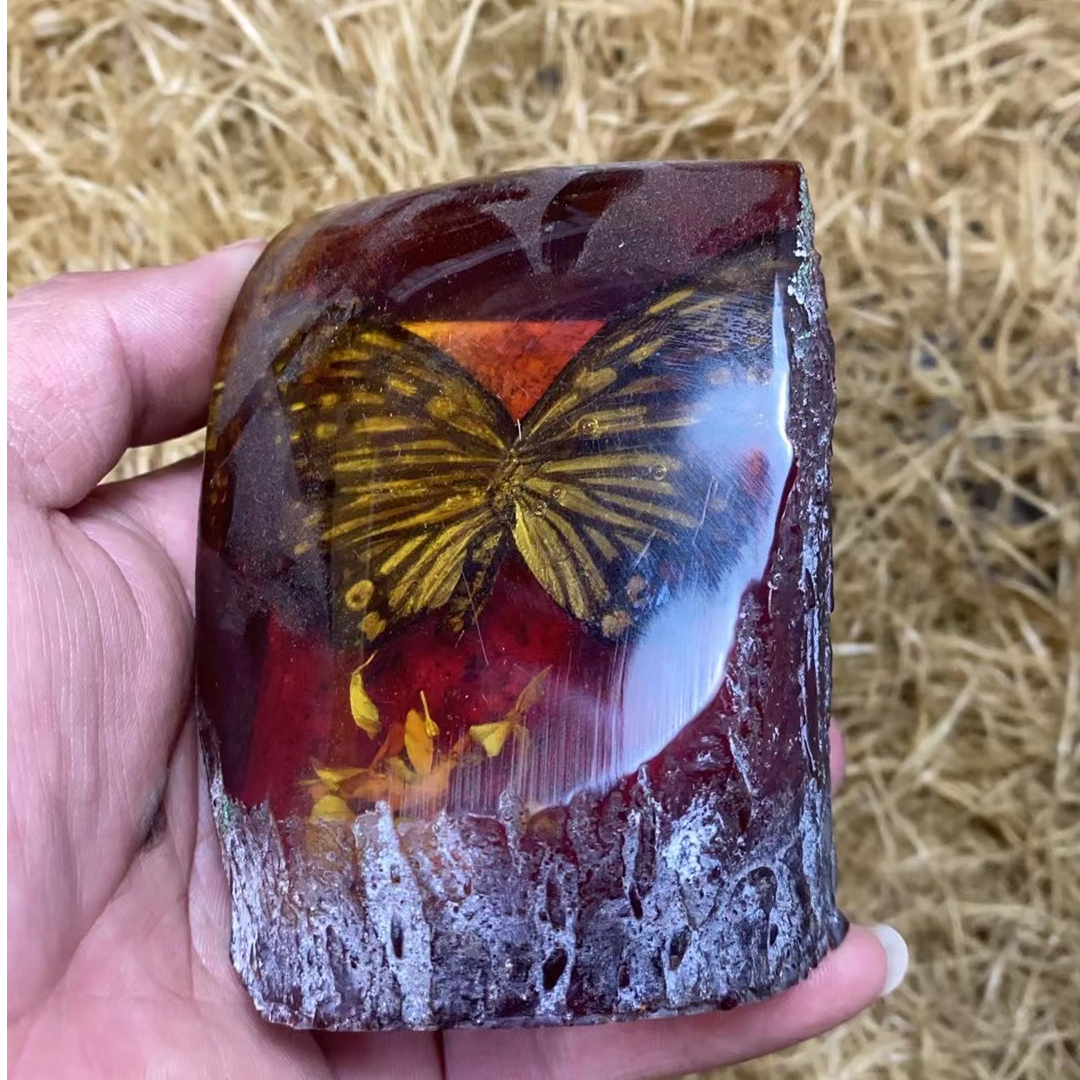 蝴蝶虫珀一个（杰起臻选）