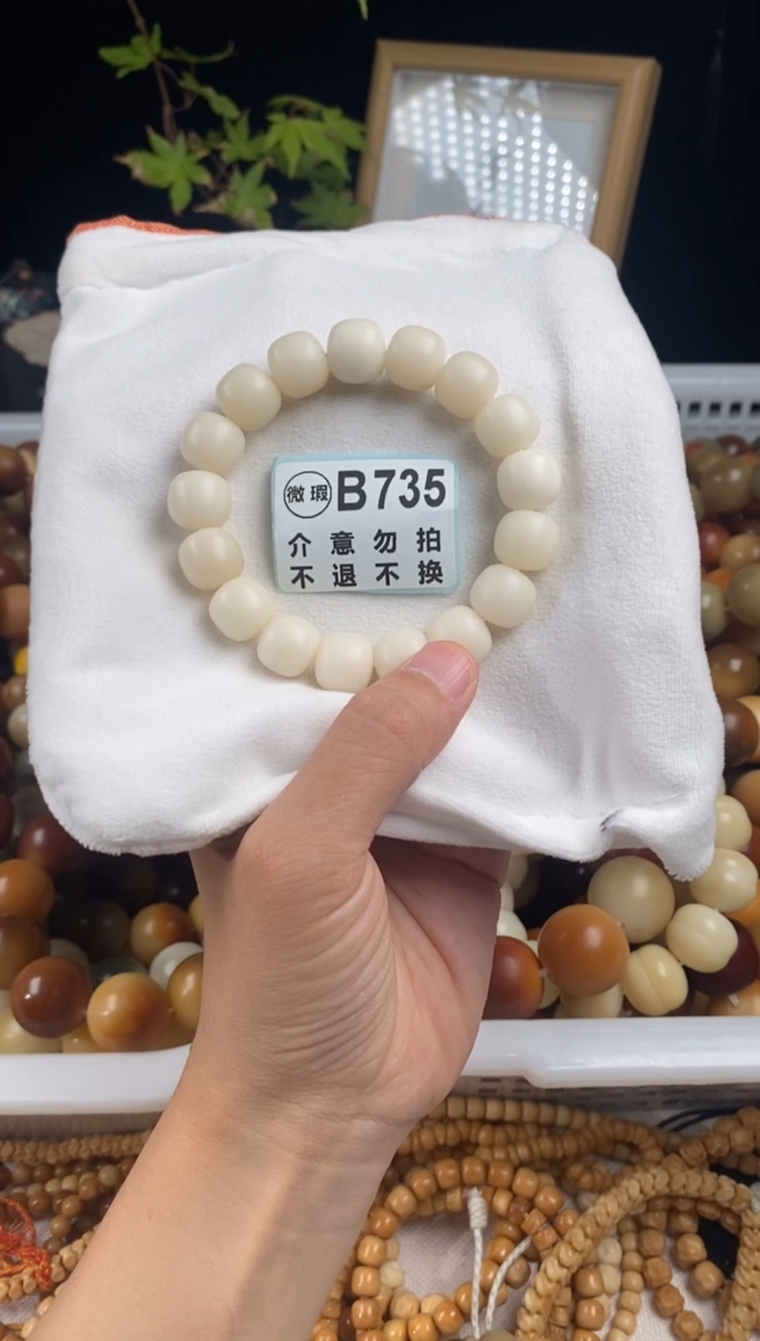 菩提根/象牙果手串手工干磨天然老料14mm735