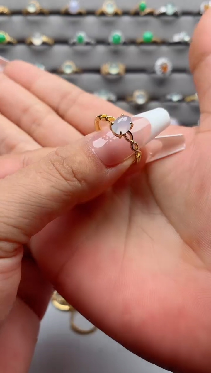 银S925镶嵌戒指翡翠.