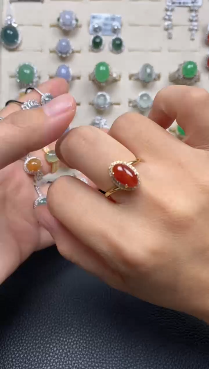 【闪购商品】翡翠戒指银S925镶嵌1111