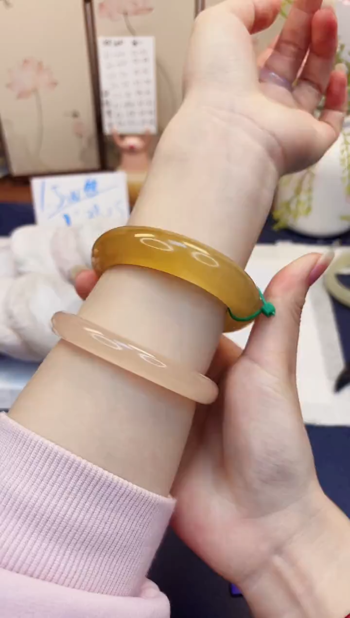 【闪购商品】石英质玉未镶嵌手镯345-财气镯-圈口57