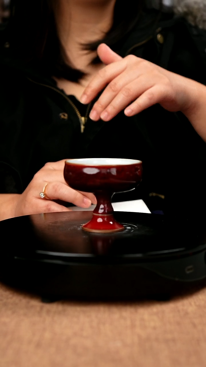 【闪购商品】179#崔晓宁一级品原矿钧瓷炉钧釉高足杯