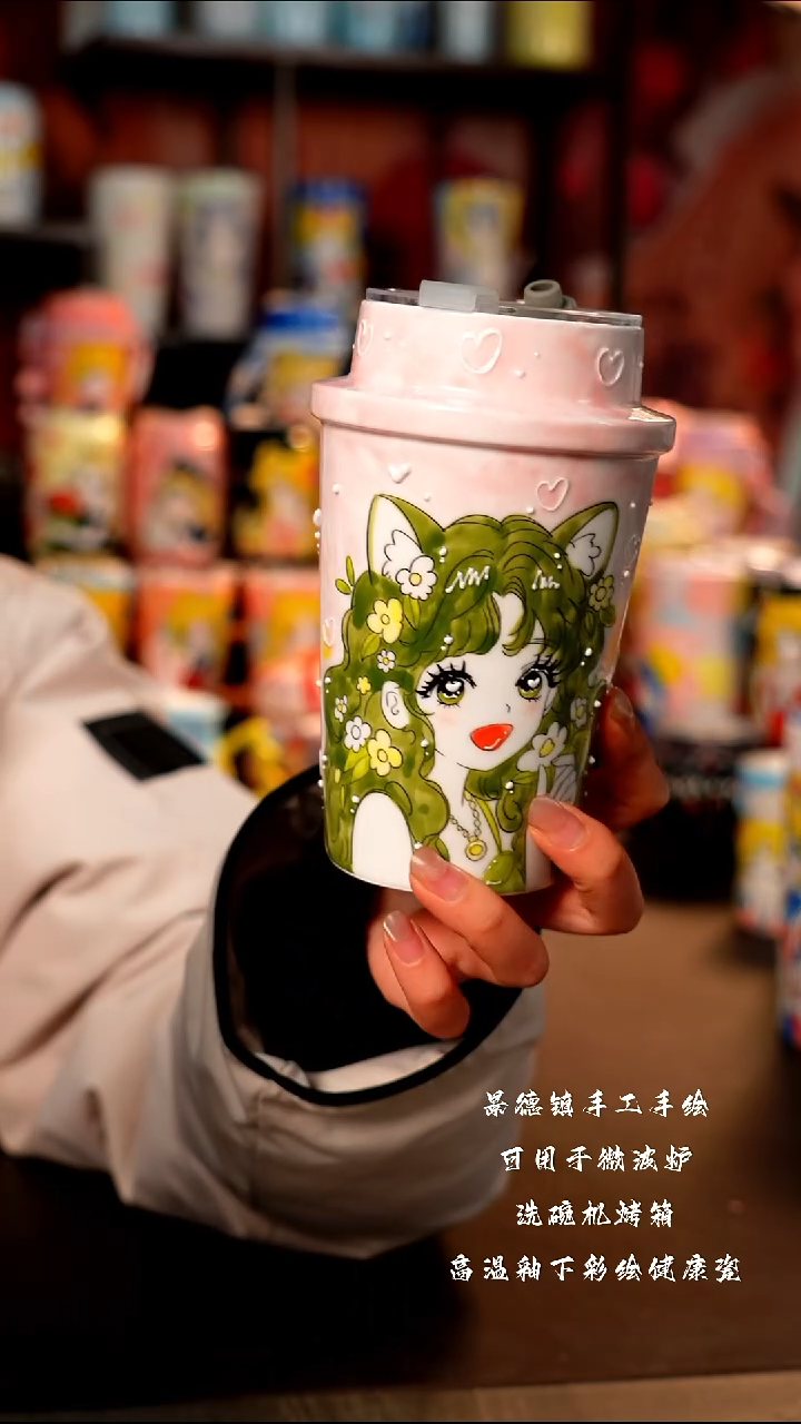 景德镇手工手绘陶瓷杯杯