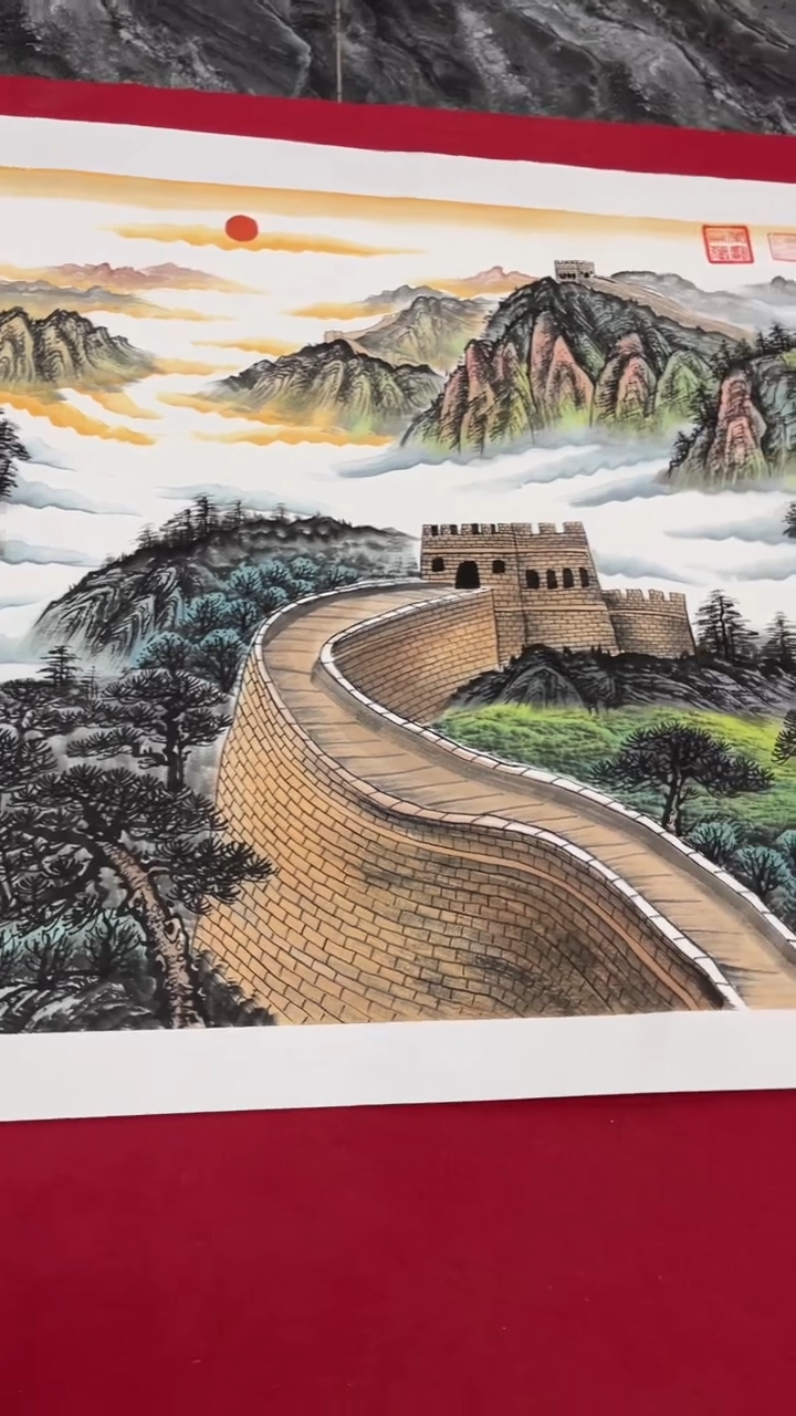 国画释天宇释天宇长城雄姿