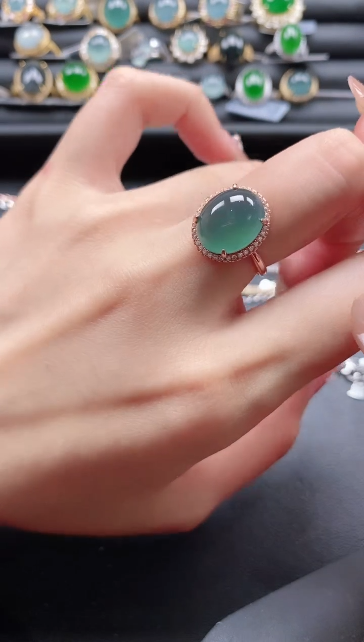 【闪购商品】翡翠戒指银S925镶嵌1111