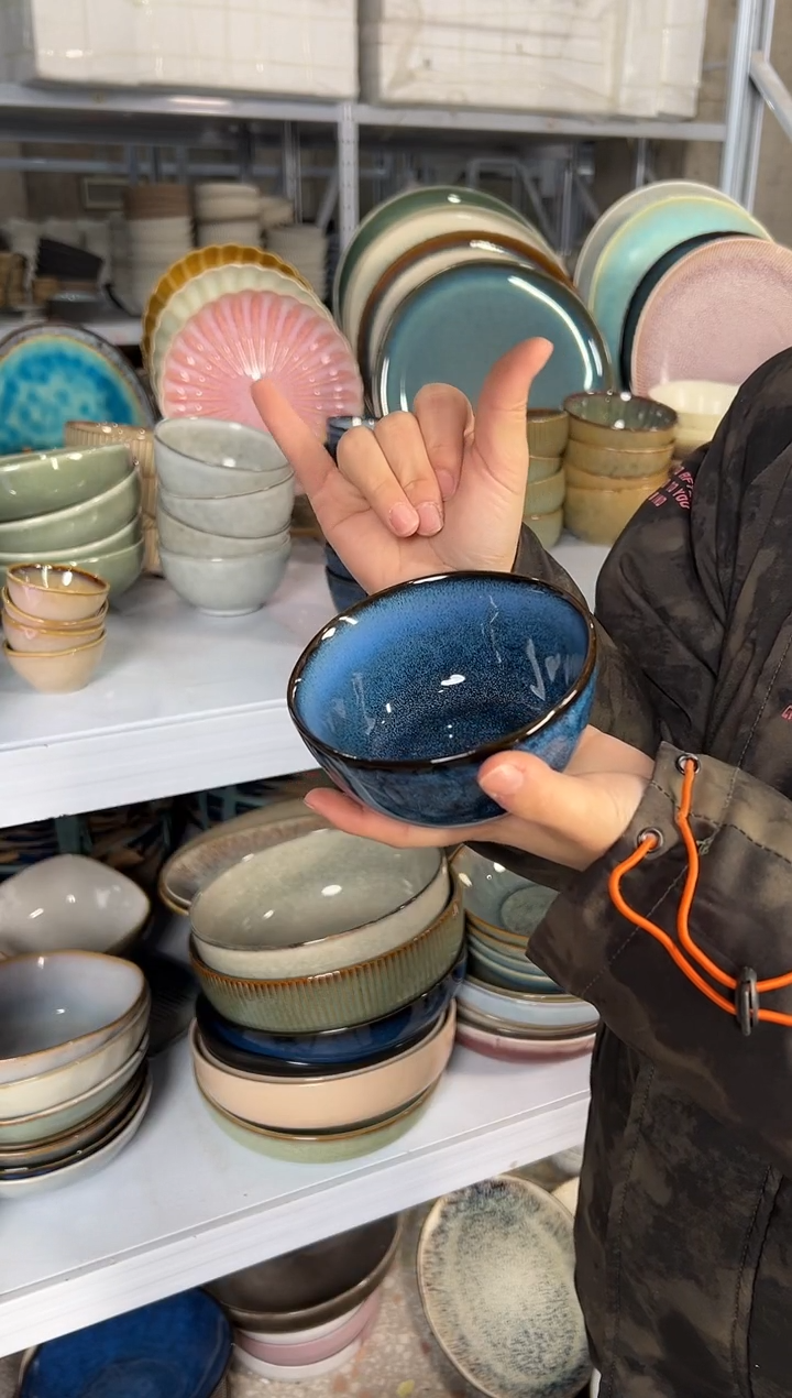 陶瓷外贸尾货瑕疵满20包邮X6米饭碗