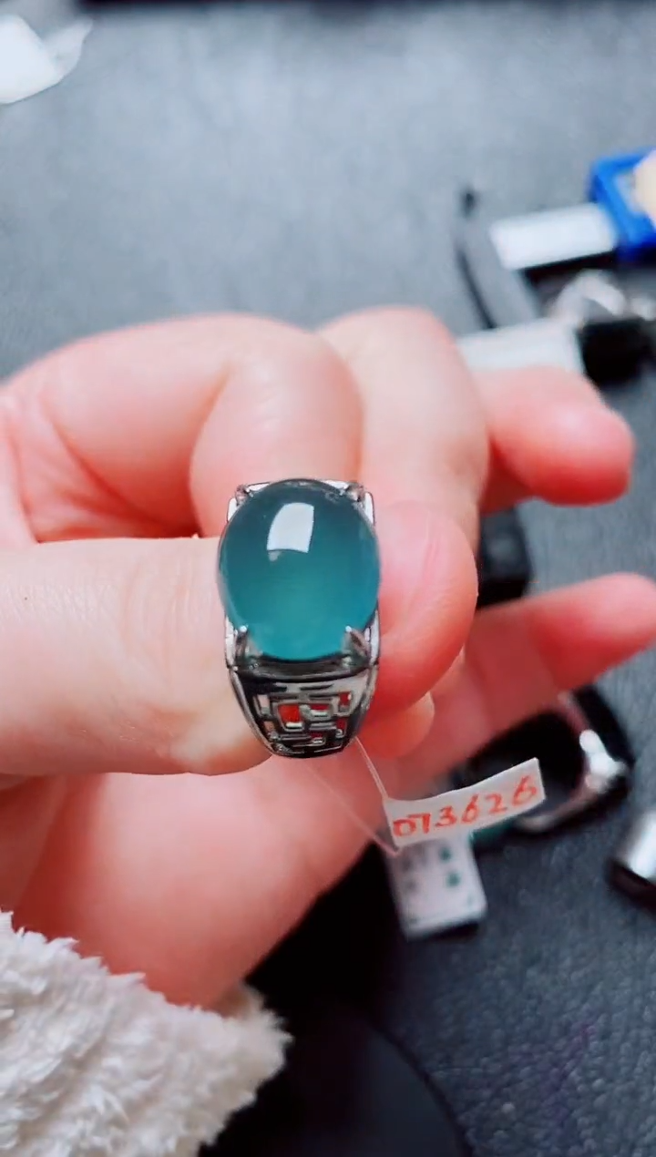 银S925镶嵌戒指翡翠1111