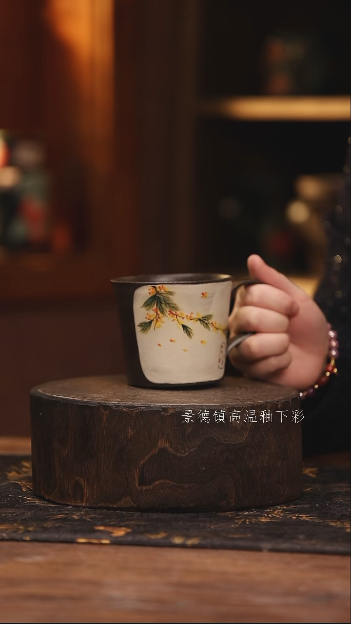 陶瓷  景德镇高温釉下手绘陶瓷@L119@