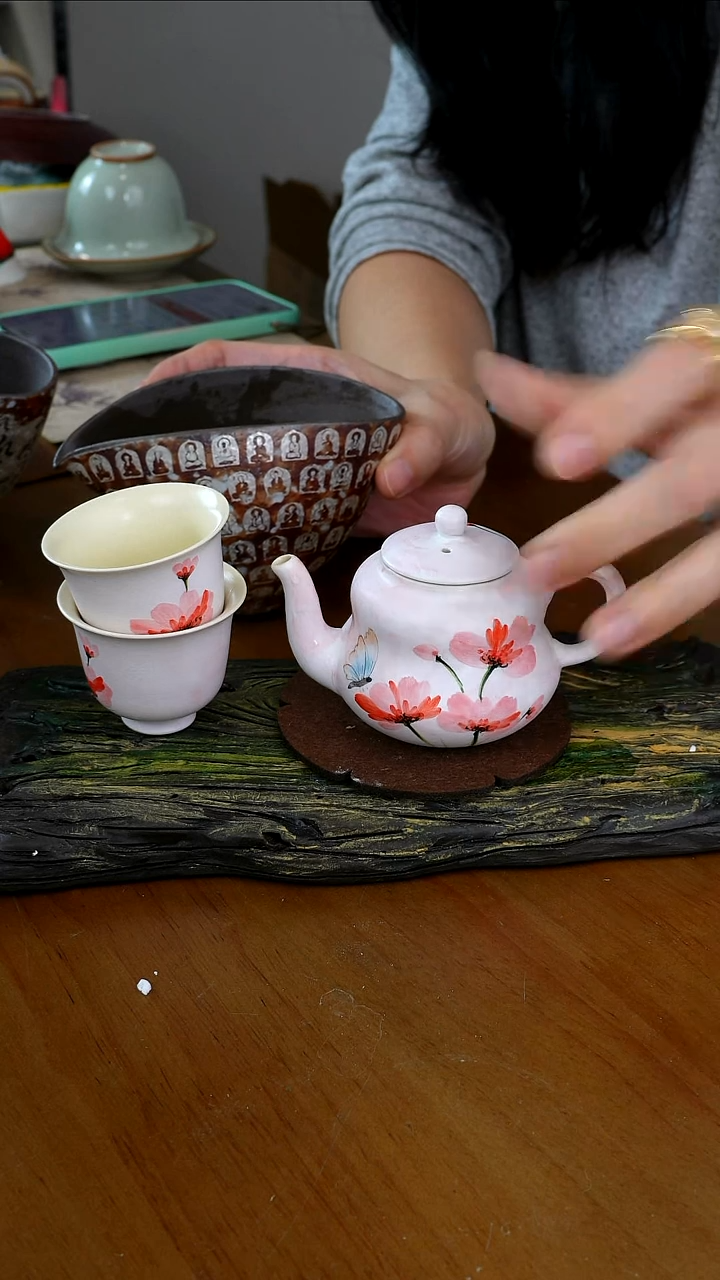 茶瓷物语福利虞美人茶壶套装