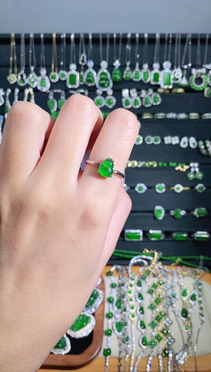 【闪购商品】翡翠戒指银S925镶嵌多样性