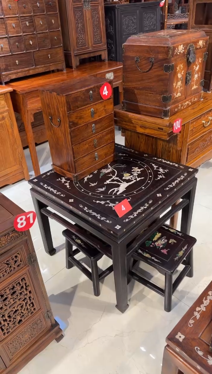 【闪购商品】木木艺邵氏紫檀八仙桌一套3100.888
