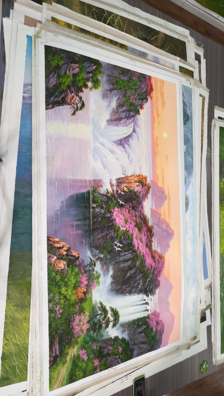 油画【88号】约1.6米丨朝鲜原创纯手绘孤品油画丨顺丰包邮   