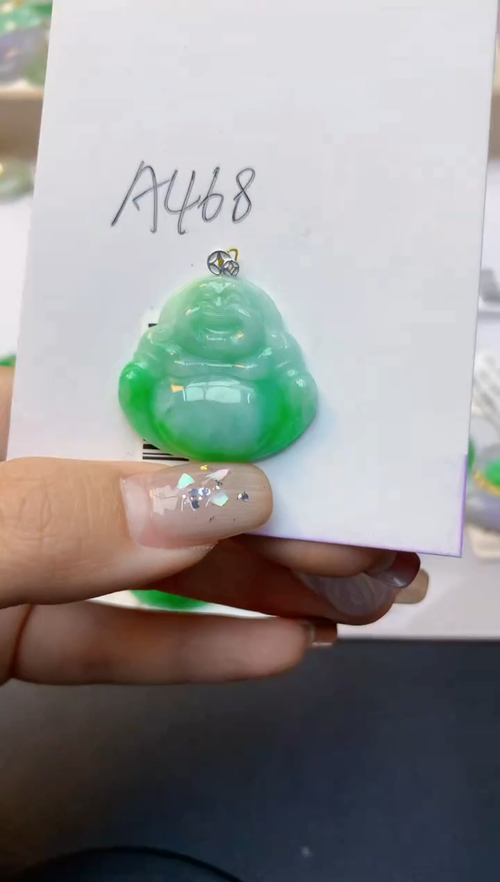 颈饰18K金镶嵌翡翠天然A货翡翠百元以上9元证书费自理
