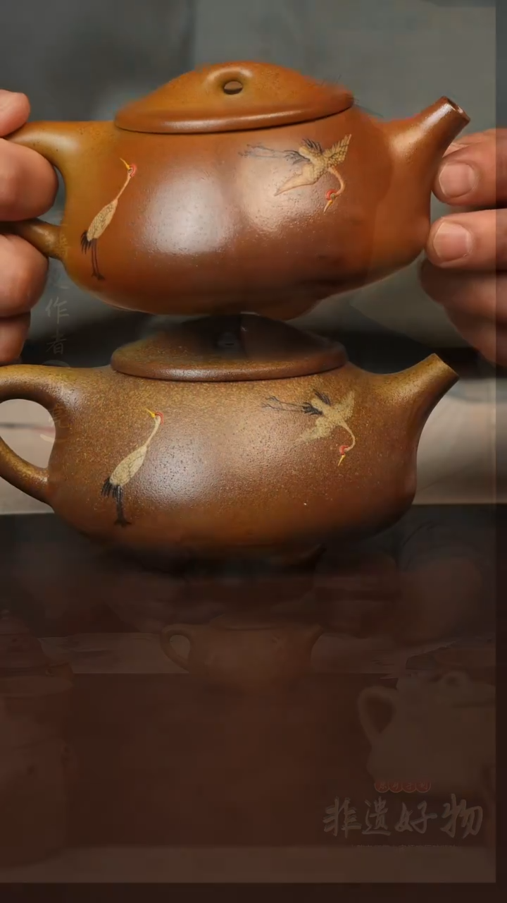 茶壶紫砂老***坊原矿紫砂2个柴烧满飘