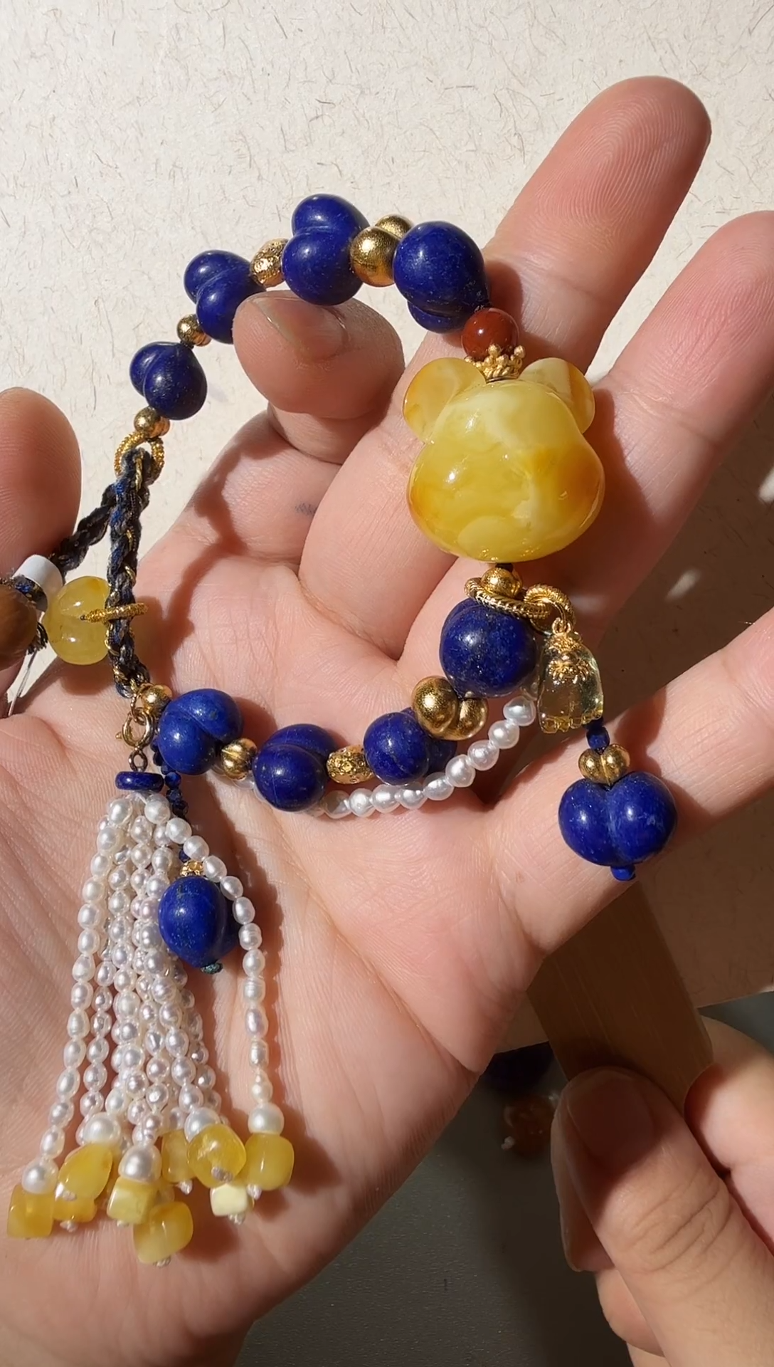手链蜜蜡未镶嵌蜜蜡小熊手链