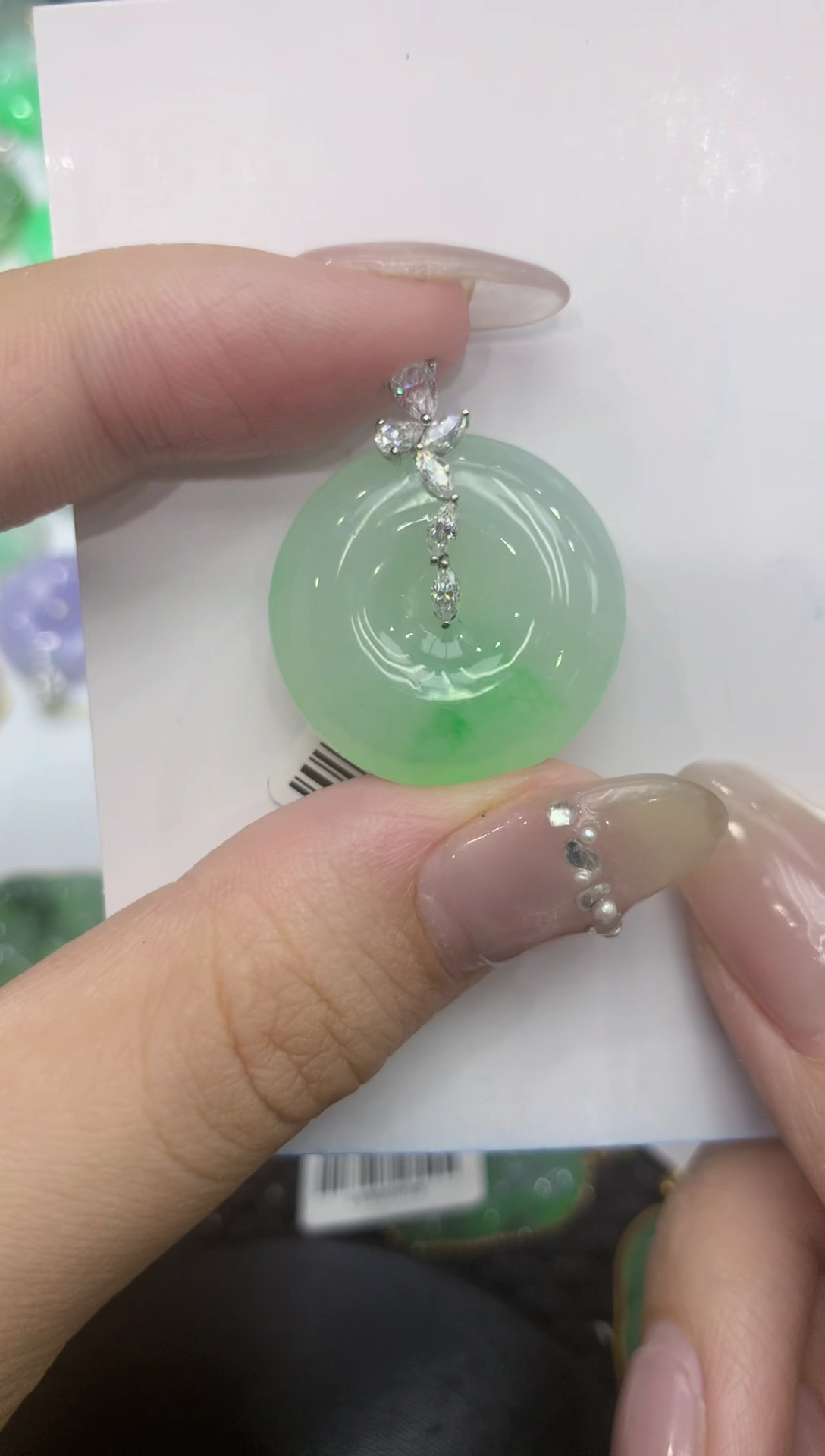 【闪购商品】翡翠颈饰18K金镶嵌222222222