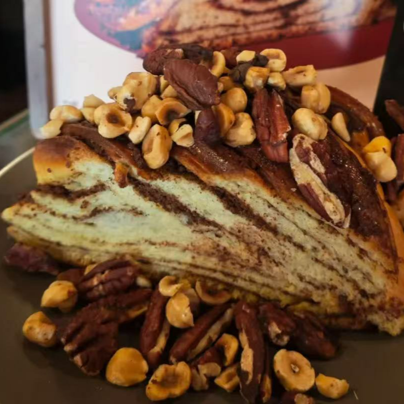 【0蔗糖0面粉】榛果巧克力卷 面包卷