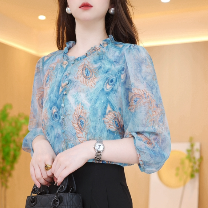 敬亭2025新款新中式国风设计感气质小衫M676欢欢