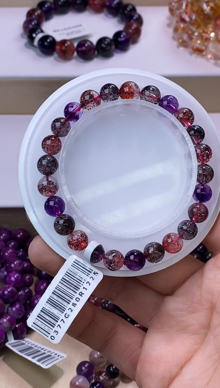 【闪购商品】水晶手链未镶嵌黑加仑超七单圈7m+