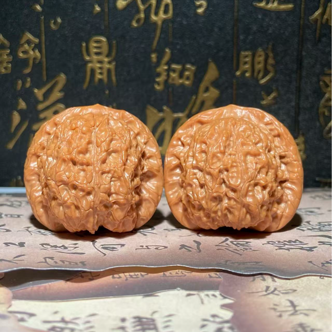 文玩核桃把件血麒麟边40肚38高37