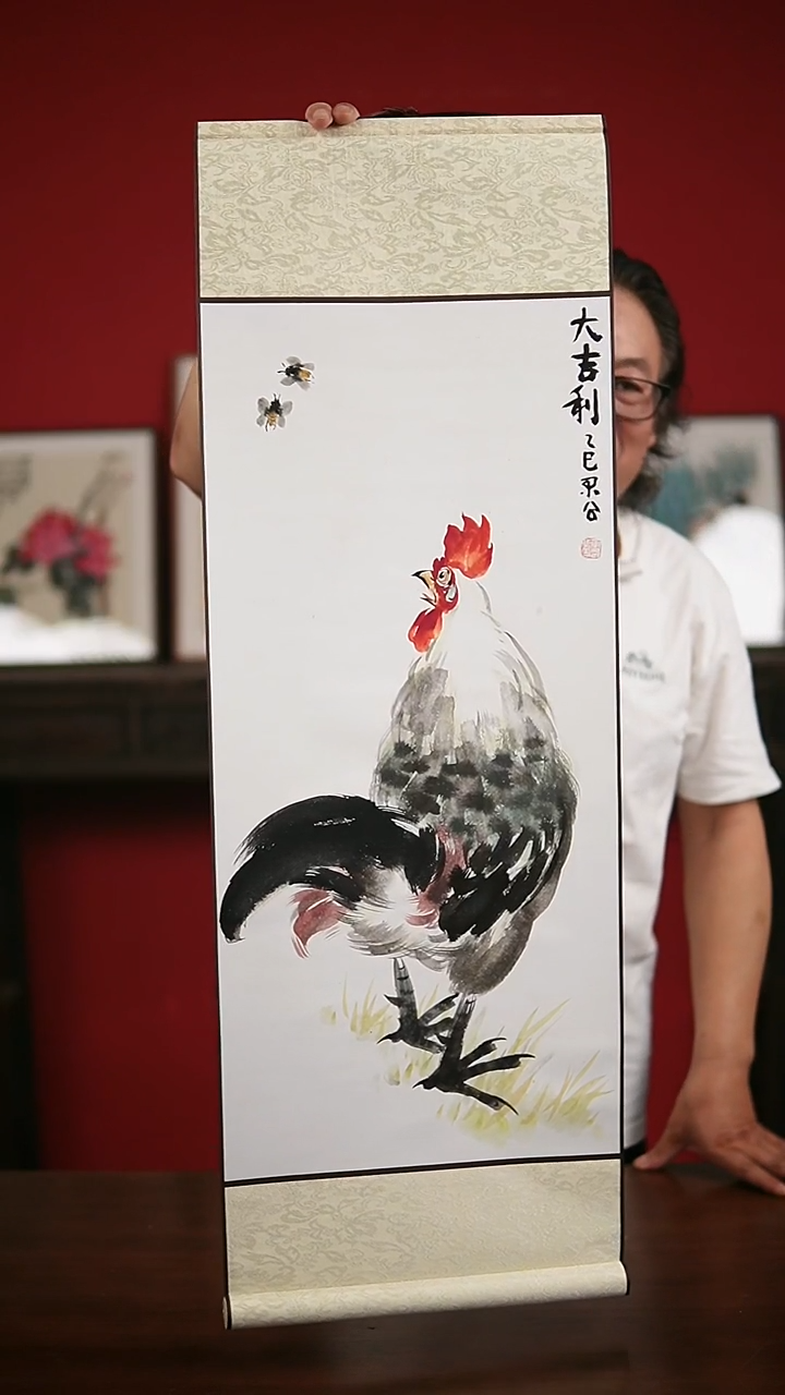 国画手写手绘-32*95卷轴