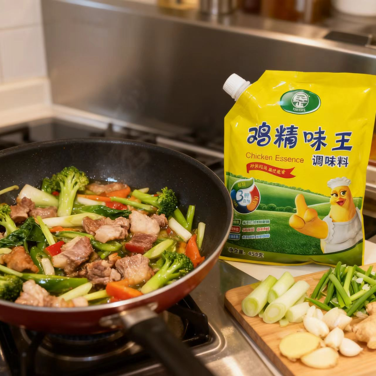 鸡精味王家用商用鸡精454克提鲜家用提味商用煲汤调味料商用批发