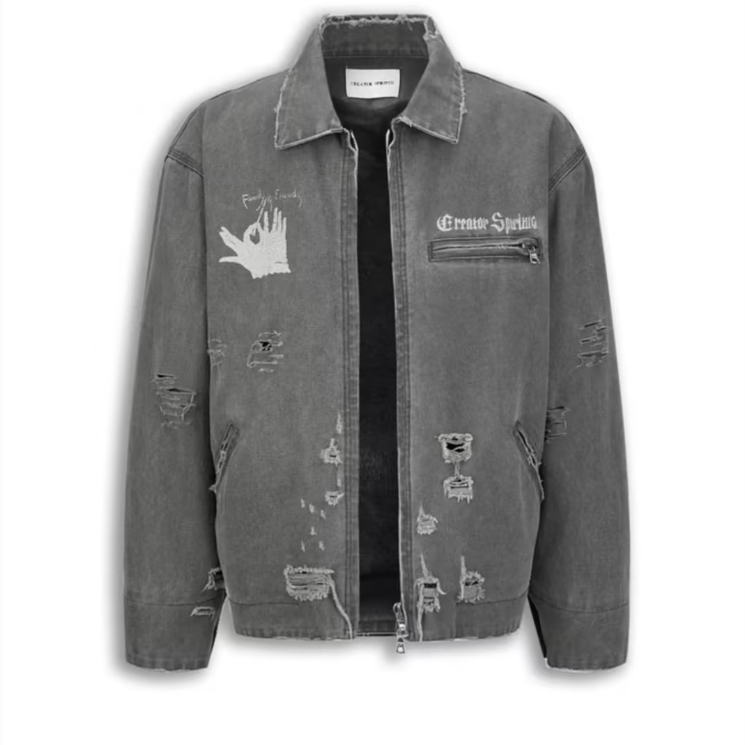 CreatorSpiritus Erosion destruction jacket 水洗破坏工装夹克