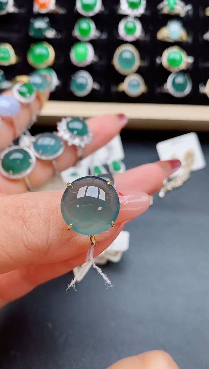 【闪购商品】翡翠戒指银S925镶嵌5085850